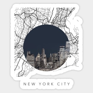 New York City Streets Collage Sticker